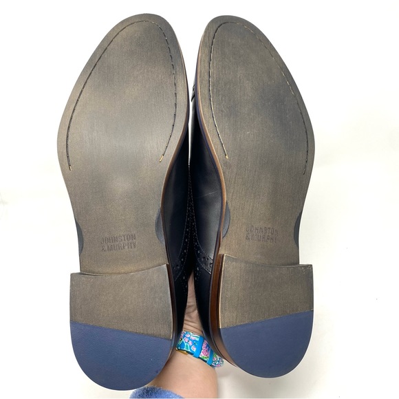 Johnston & Murphy Conard Oxford Cap Toe Dress Shoes Black - Picture 6 of 8